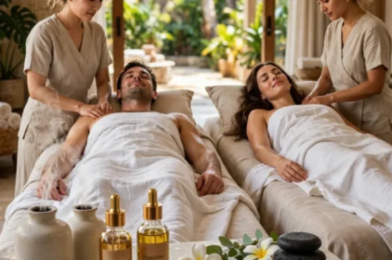 russian couple massage